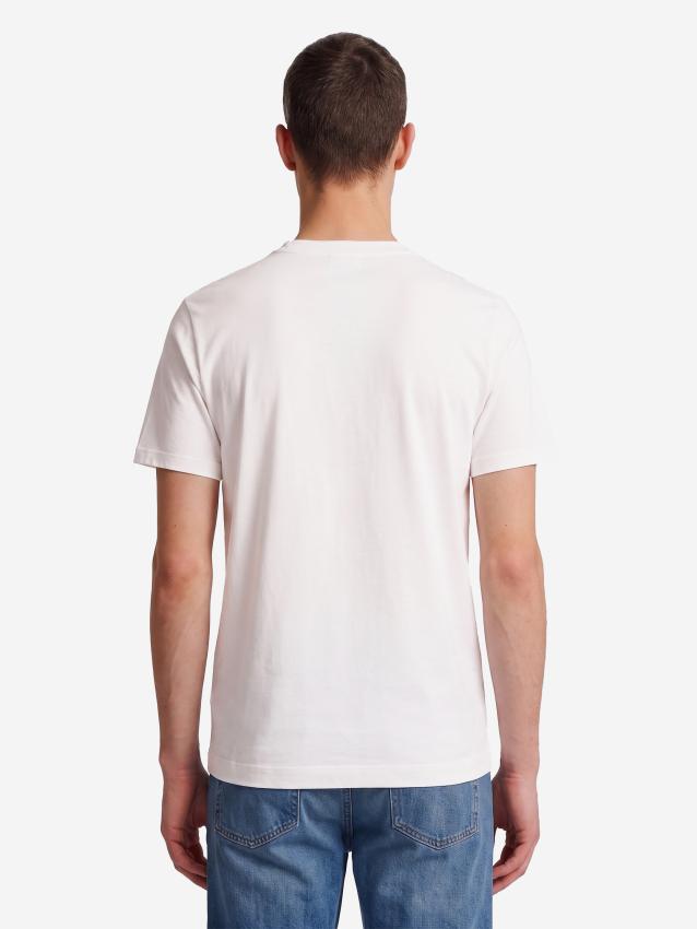 MONCLER - T-shirt in cotone con logo in pelle