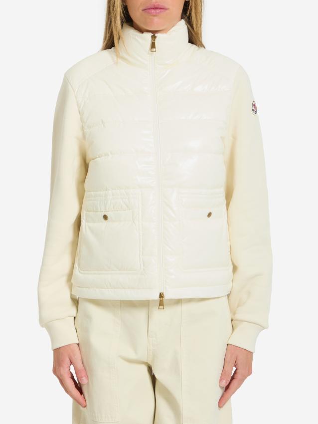 MONCLER - Felpa con zip in cotone