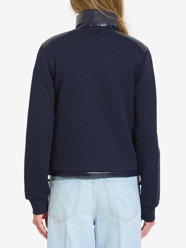 MONCLER - Felpa con zip in cotone