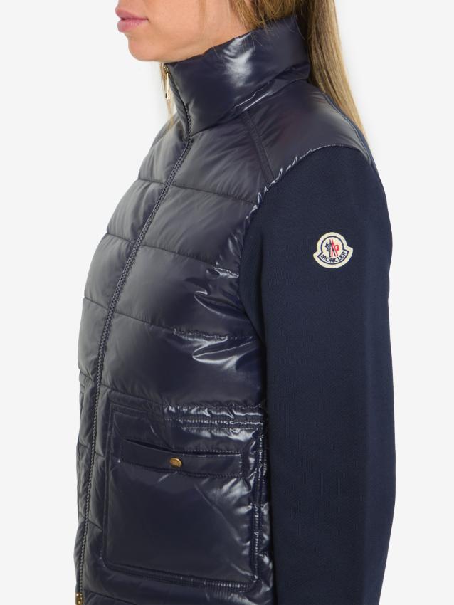 MONCLER - Felpa con zip in cotone