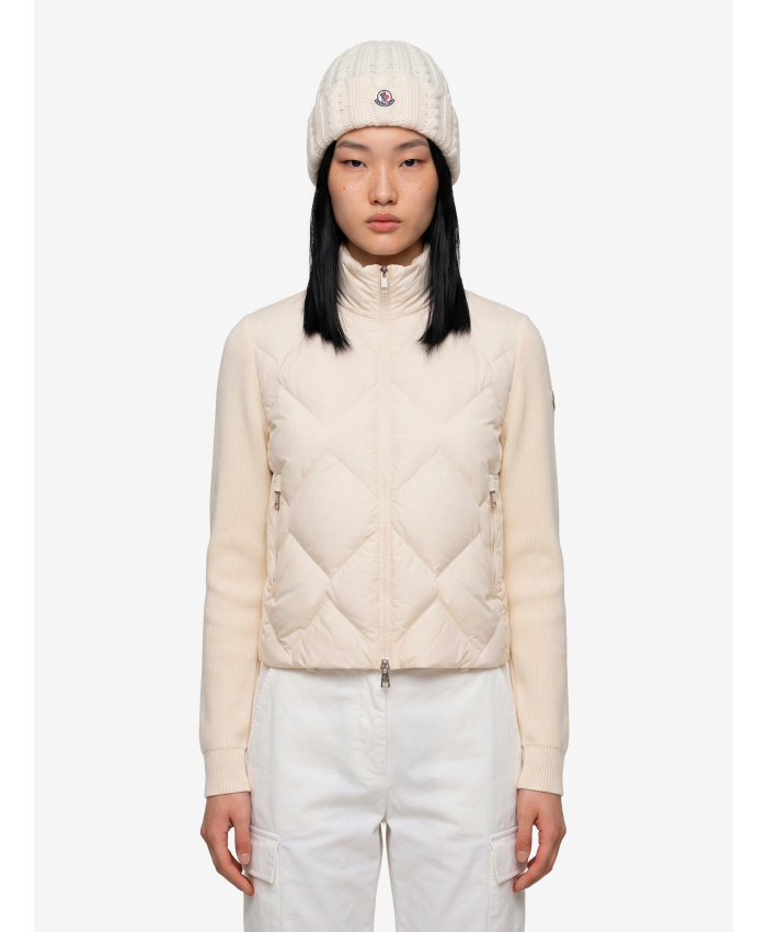 MONCLER - Felpa imbottita in lana e cashmere