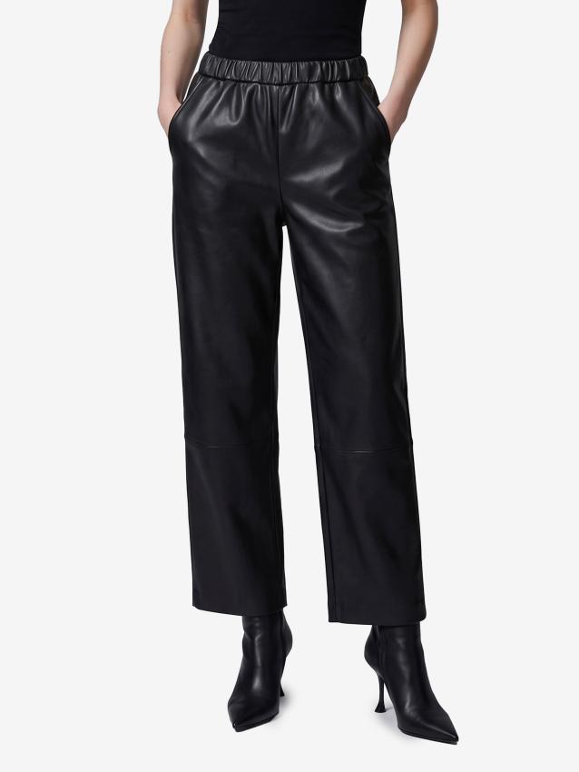 PARIENTE - Sarah leather pants in black
