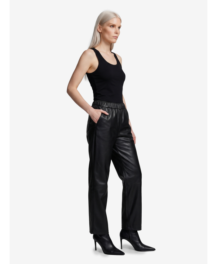 PARIENTE - Sarah leather pants in black