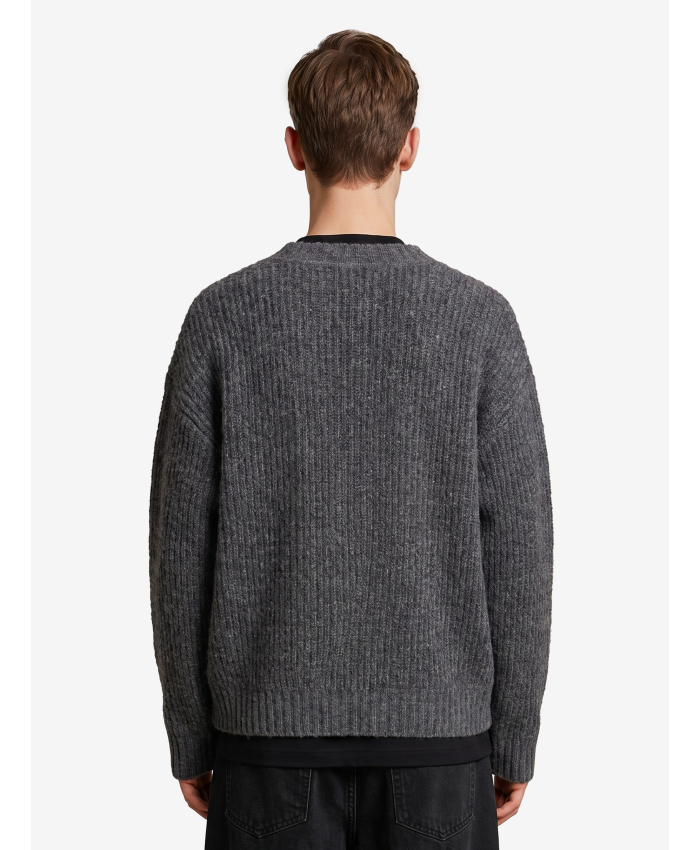 ROBERTO COLLINA - Cardigan over in lana antracite