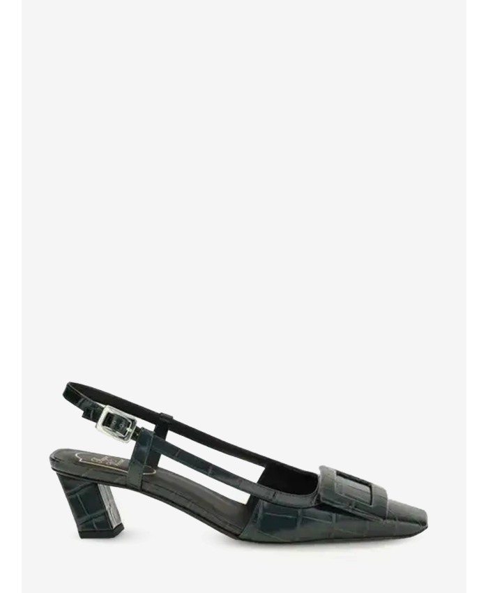 ROGER VIVIER - Night Green Belle Vivier slingback pumps