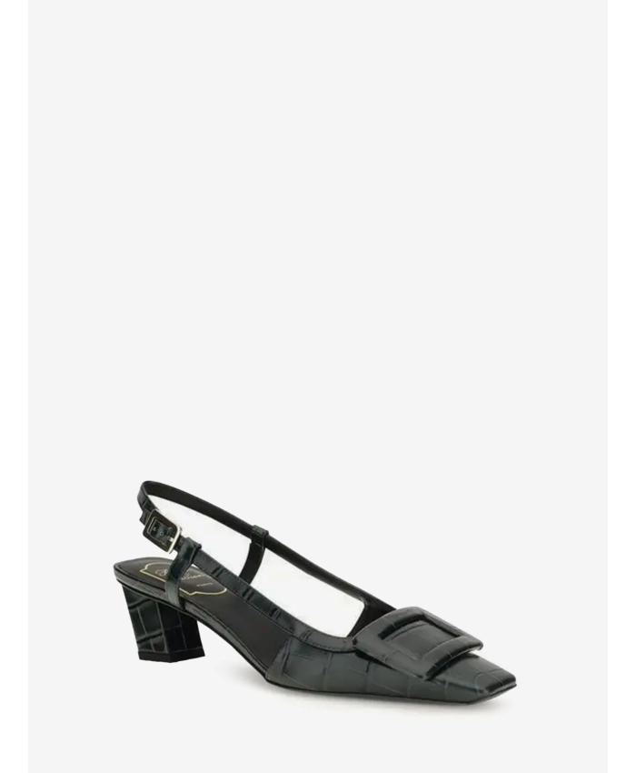 ROGER VIVIER - Night Green Belle Vivier slingback pumps