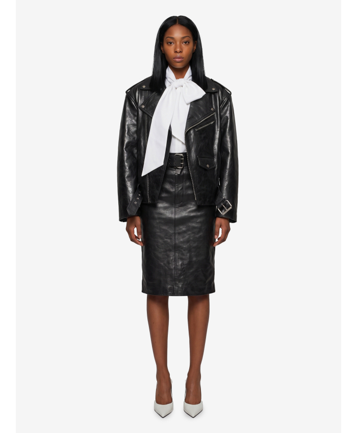 SAINT LAURENT - Gonna a matita con cintura