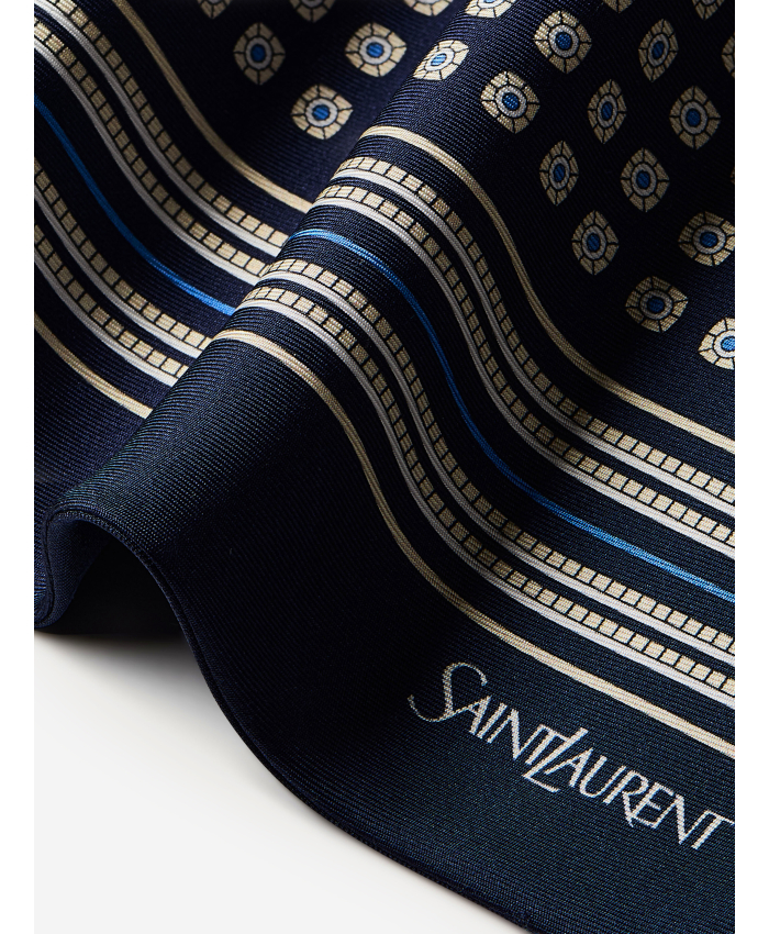 SAINT LAURENT - Sciarpa lavallière in twill di seta
