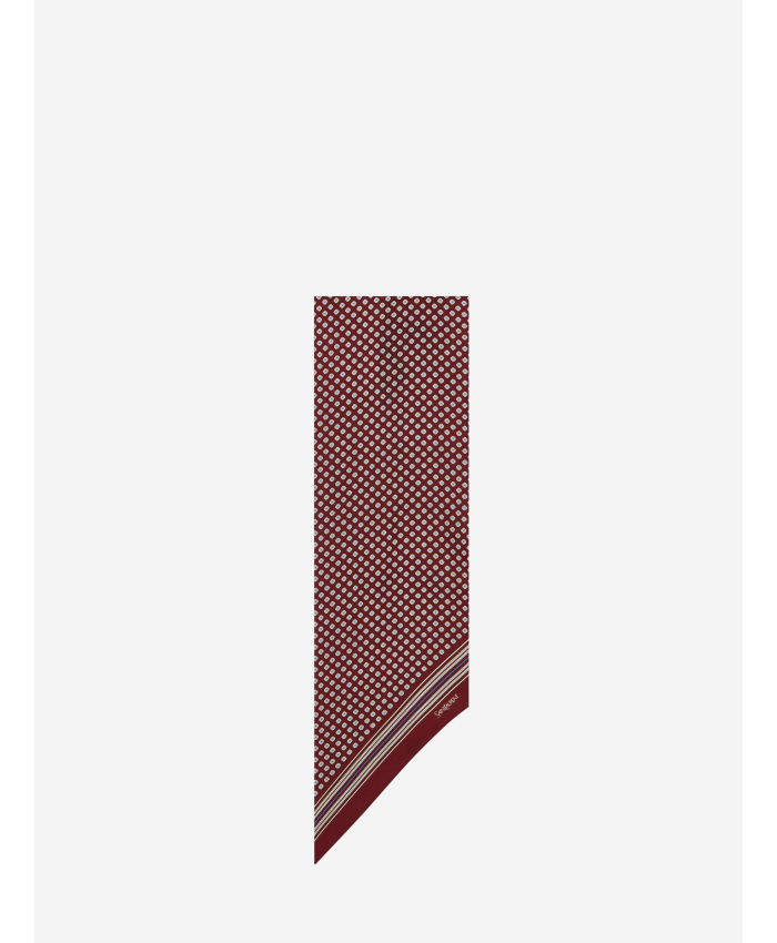 SAINT LAURENT - Sciarpa lavallière in twill di seta