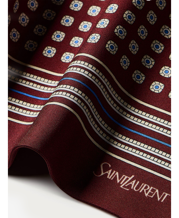 SAINT LAURENT - Sciarpa lavallière in twill di seta