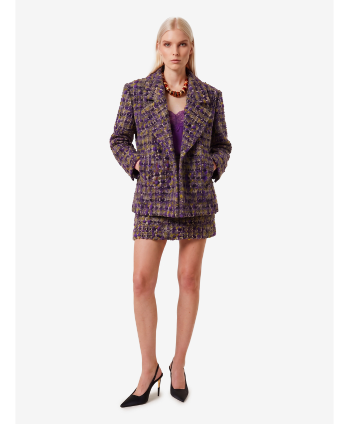 SAINT LAURENT - Gonna mini in tweed