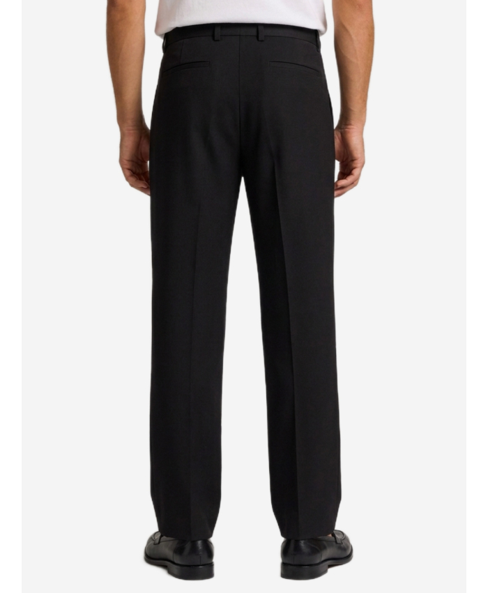 SAINT LAURENT - Pantaloni fluidi in flanella di lana