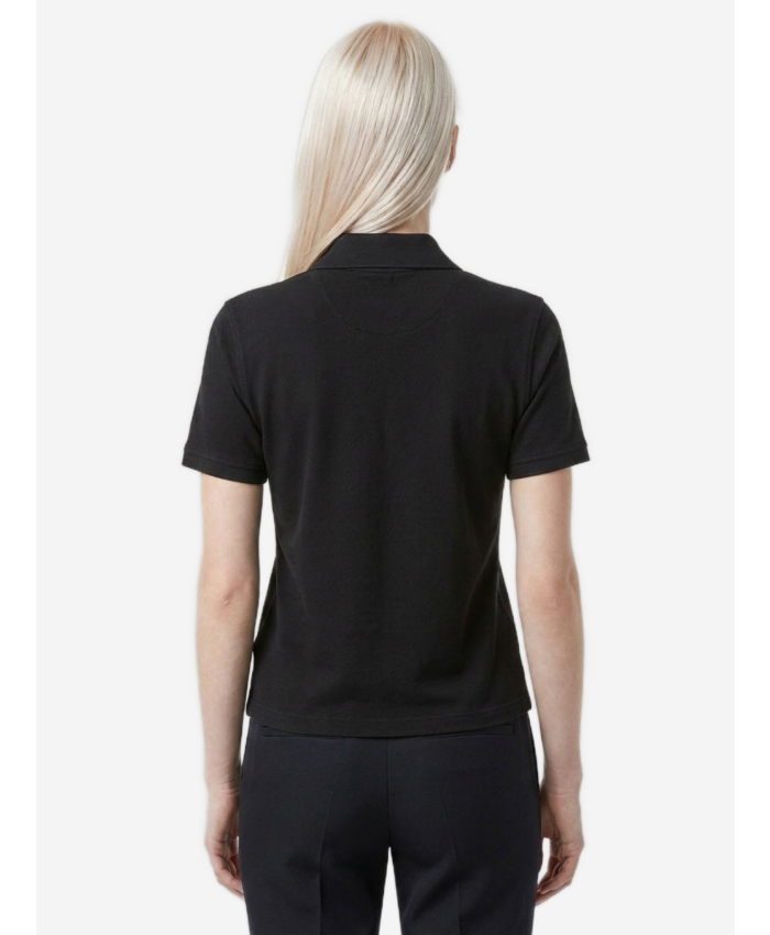 SAINT LAURENT - Polo corta Cassandre in piqué di cotone