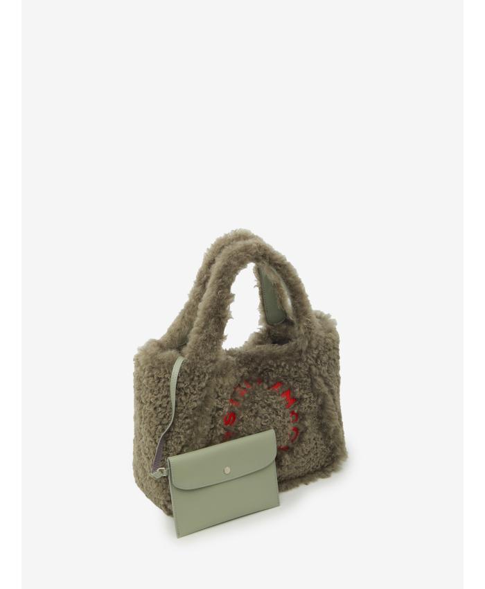 STELLA MCCARTNEY - Borsa Tote con logo effetto teddy
