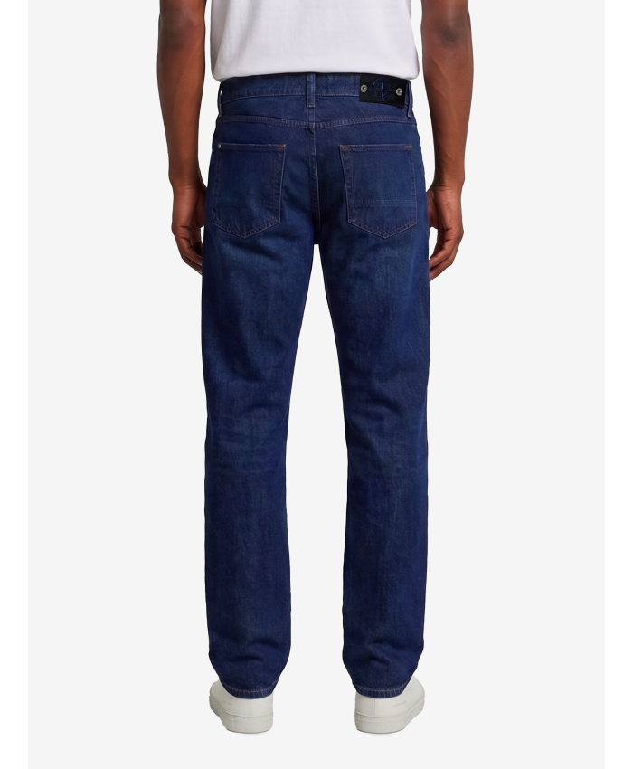 STONE ISLAND - Jeans in denim blu rinse