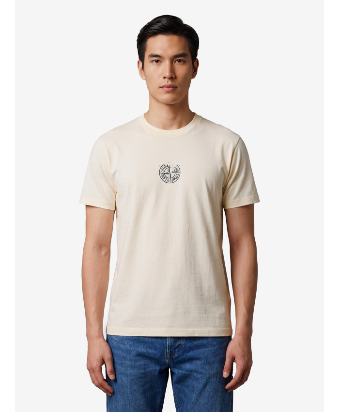 STONE ISLAND - T-shirt con stampa Vertical Placement