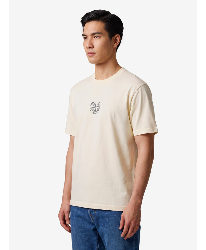 STONE ISLAND - T-shirt con stampa Vertical Placement