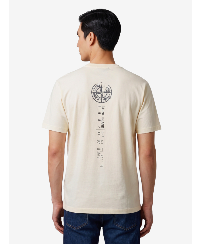 STONE ISLAND - T-shirt con stampa Vertical Placement