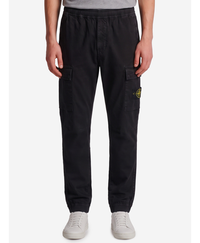 STONE ISLAND - Stretch aged-effect pants