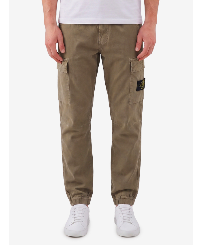 STONE ISLAND - Pantaloni Stretch effetto invecchiato