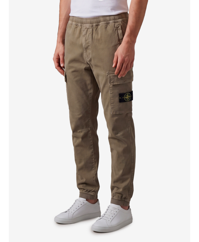 STONE ISLAND - Pantaloni Stretch effetto invecchiato
