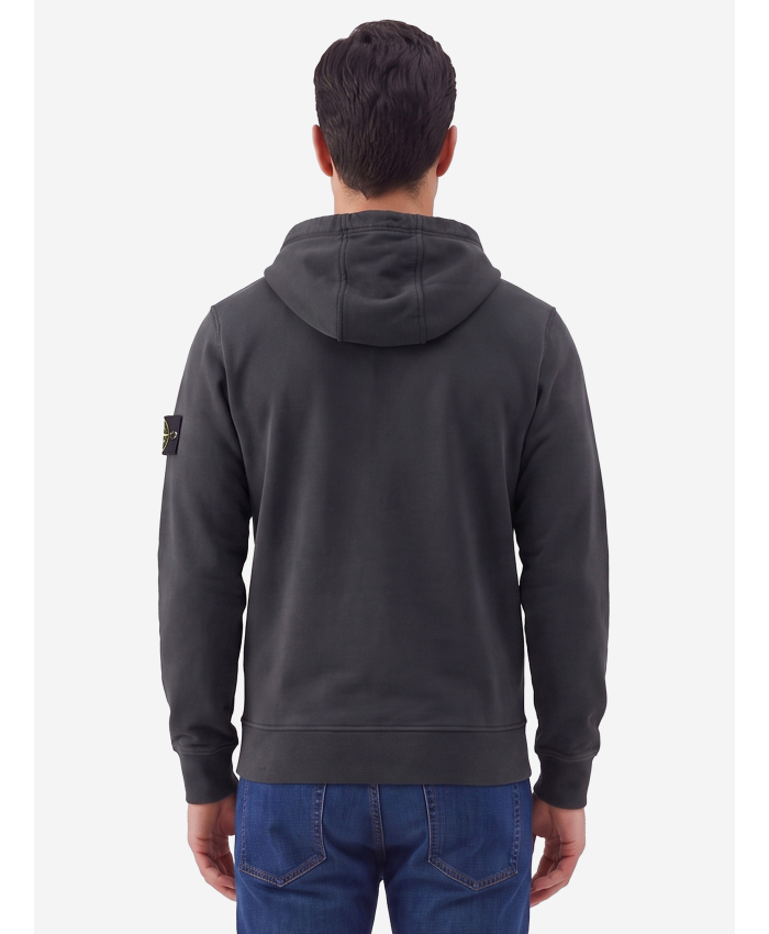 STONE ISLAND - Felpa girocollo Piombo Melange