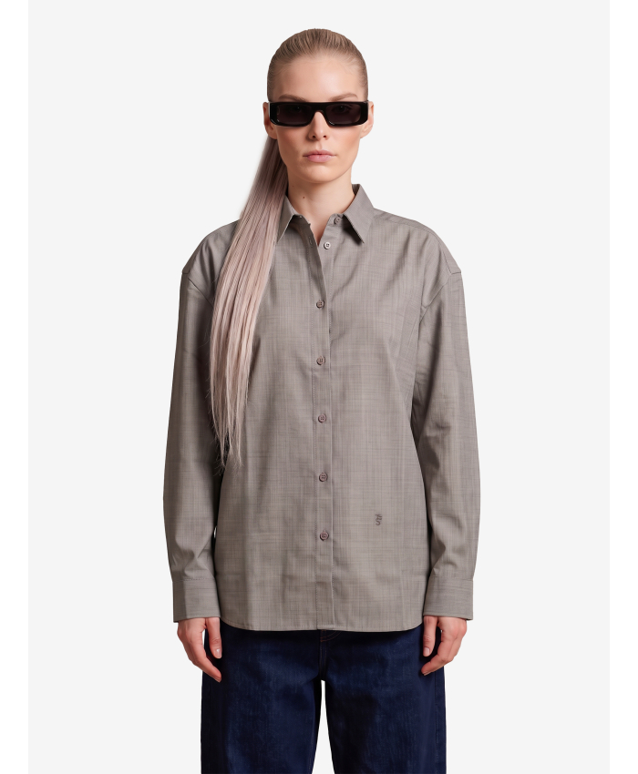 THE FRANKIE SHOP - Camicia Oana tortora melange