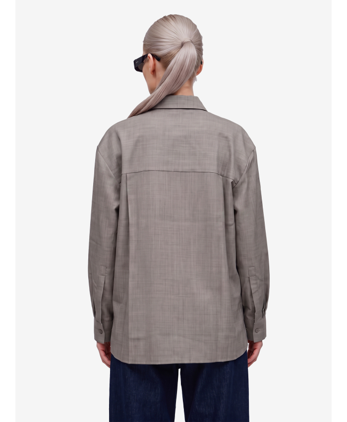 THE FRANKIE SHOP - Camicia Oana tortora melange