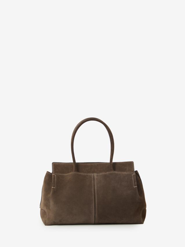 TOD'S - Borsa shopping in pelle scamosciata