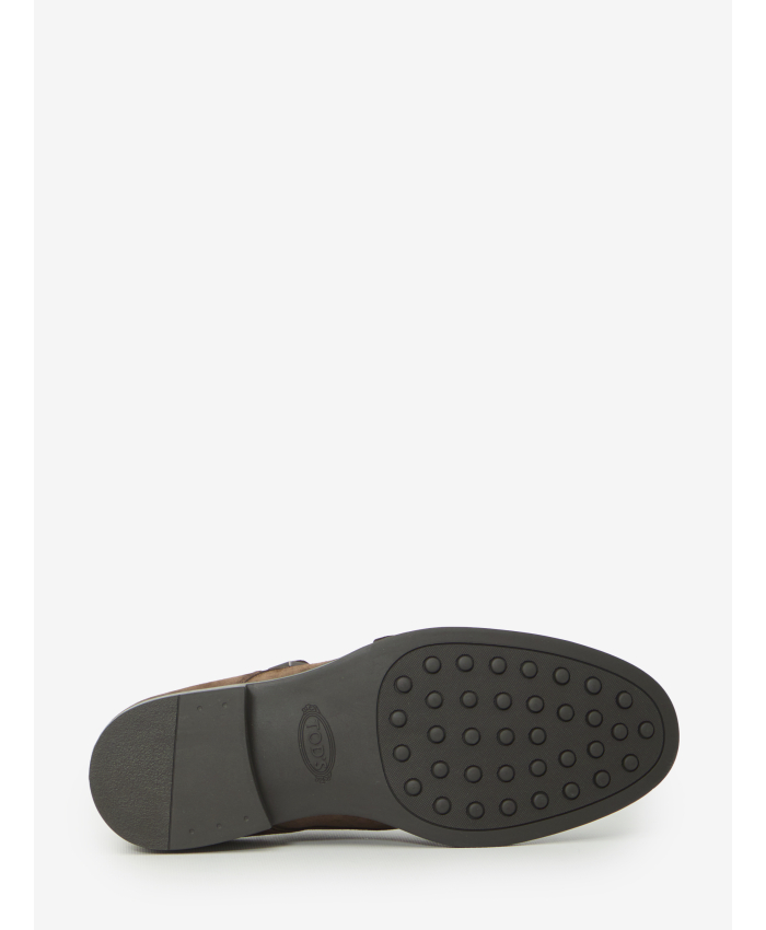 TOD'S - Scarpa Monkstrap in pelle scamosciata