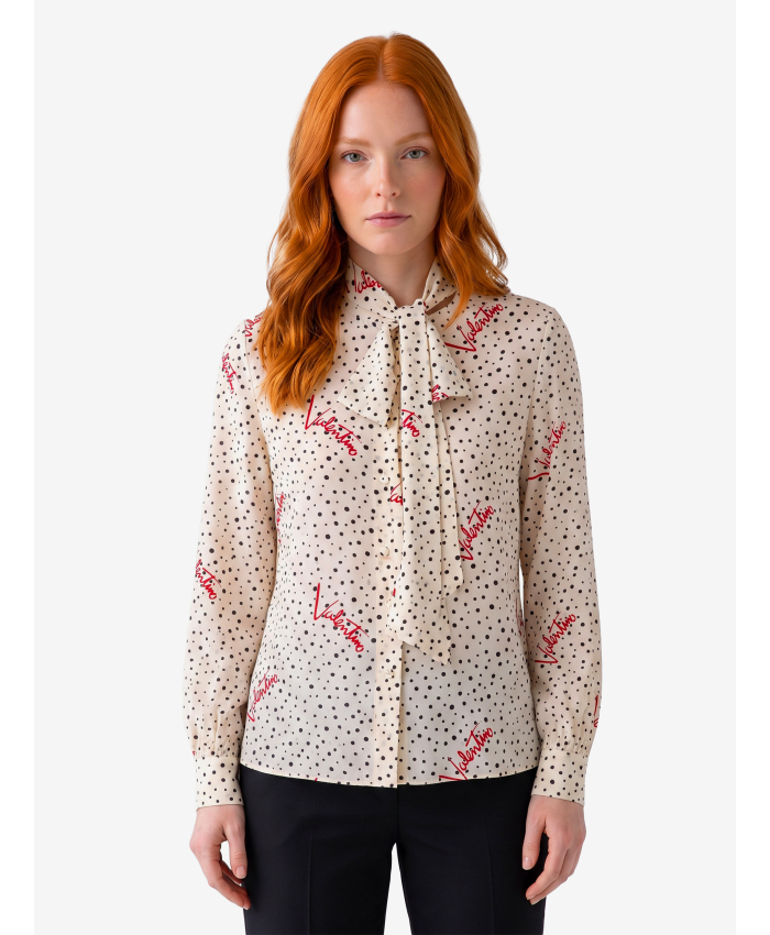 VALENTINO GARAVANI - Camicia Bollicine Pludsepois in seta