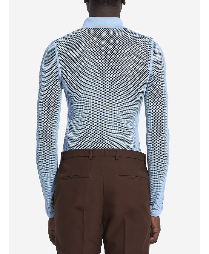 GUCCI - Polo in maglia tecnica a rete