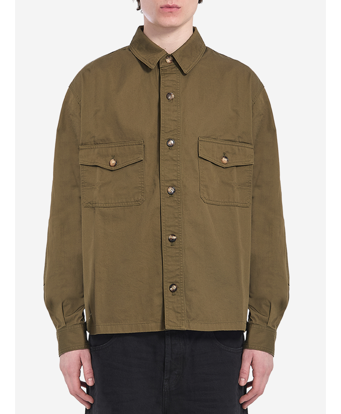 SAINT LAURENT - Overshirt in twill di cotone