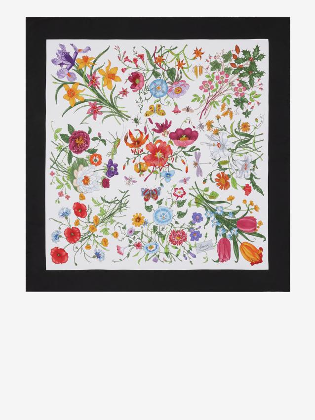 GUCCI - Carré con stampa Flora