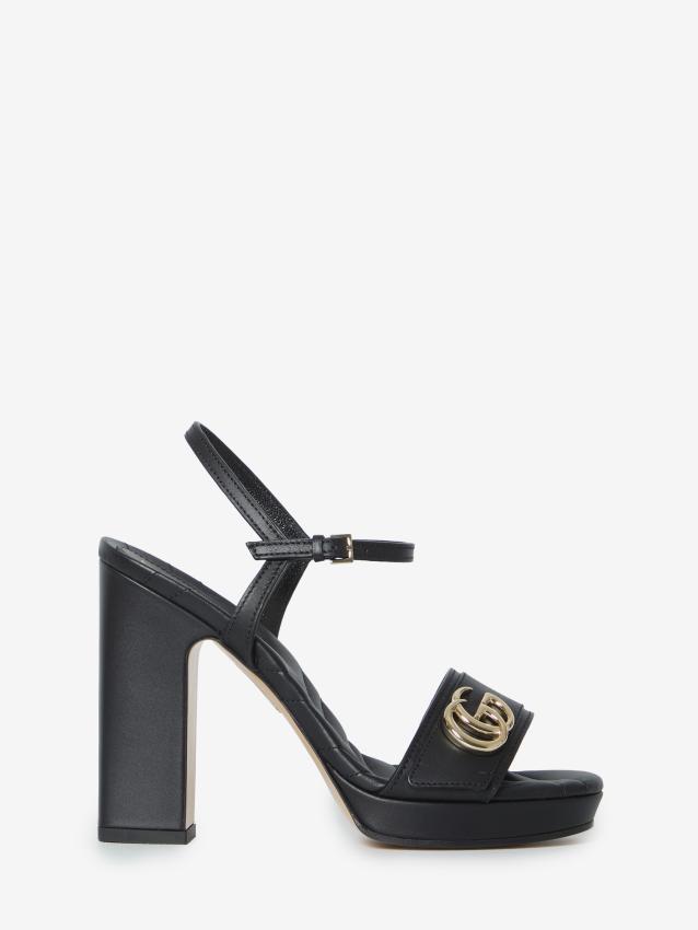 GUCCI - Sandalo con plateau e doppia G