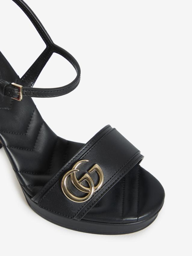 GUCCI - Sandalo con plateau e doppia G