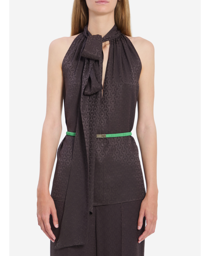 GUCCI - Top in seta con Morsetto