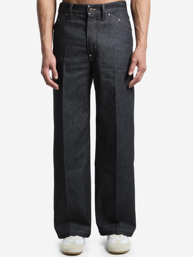 LEMAIRE - Wide-leg jeans with studs