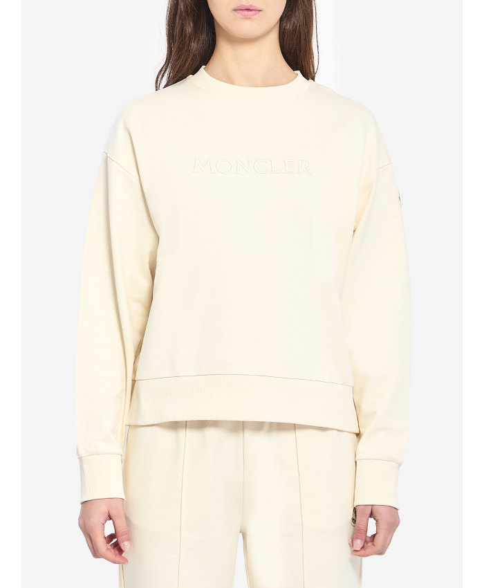MONCLER - Felpa girocollo in cotone