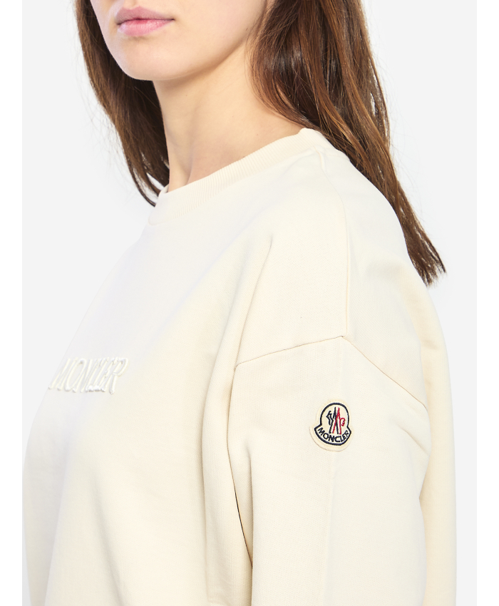 MONCLER - Felpa girocollo in cotone