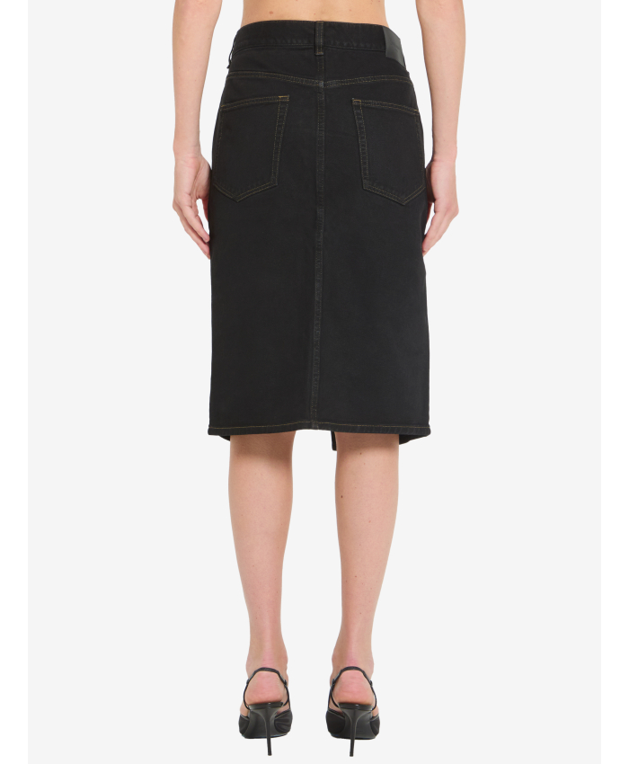 SAINT LAURENT - Gonna a matita baggy Deep Sea
