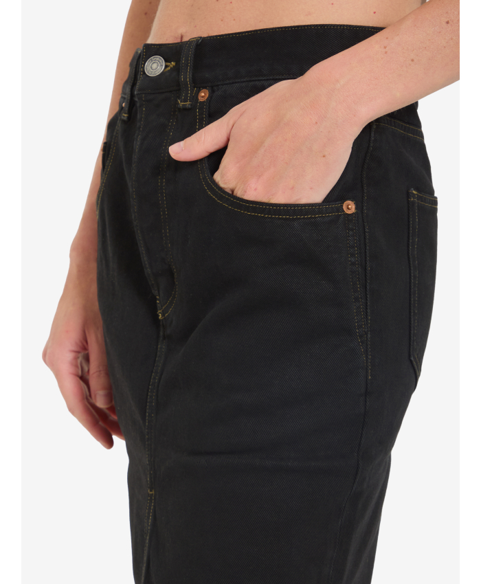 SAINT LAURENT - Gonna a matita baggy Deep Sea