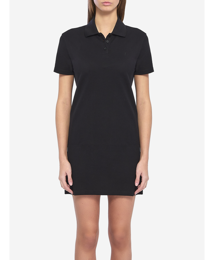 SAINT LAURENT - Cassandre cotton piqué dress